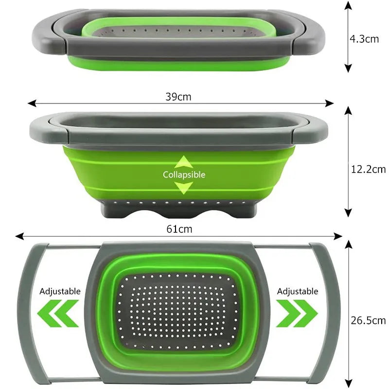 Over The Sink Vegetable Fruit Colanders Strainers