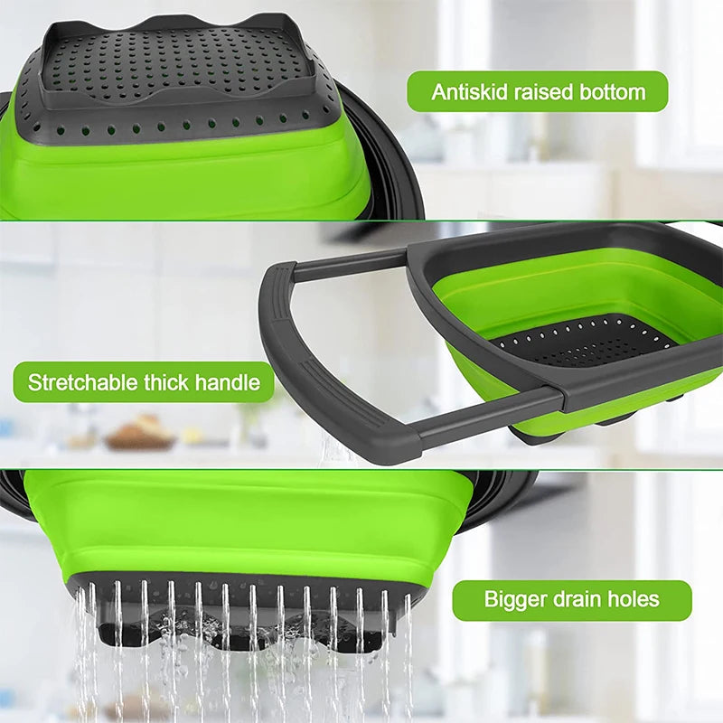 Over The Sink Vegetable Fruit Colanders Strainers