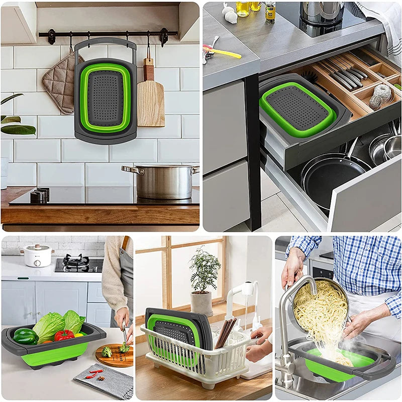 Over The Sink Vegetable Fruit Colanders Strainers
