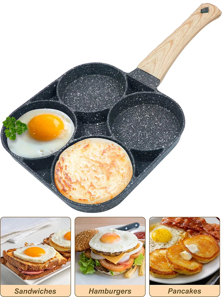 Nonstick 4-Cups Cookware Pancake Pan
