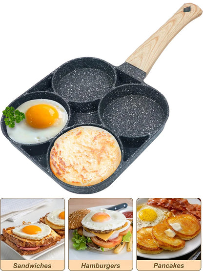 Nonstick 4-Cups Cookware Pancake Pan