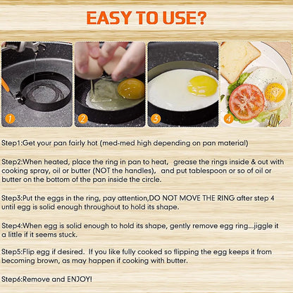 Egg Rings Pancake Mold Set